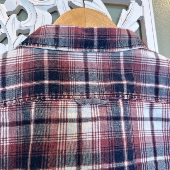 NWT Flag and Anthem Plaid Button Down Western Medium - Picture 4 of 6